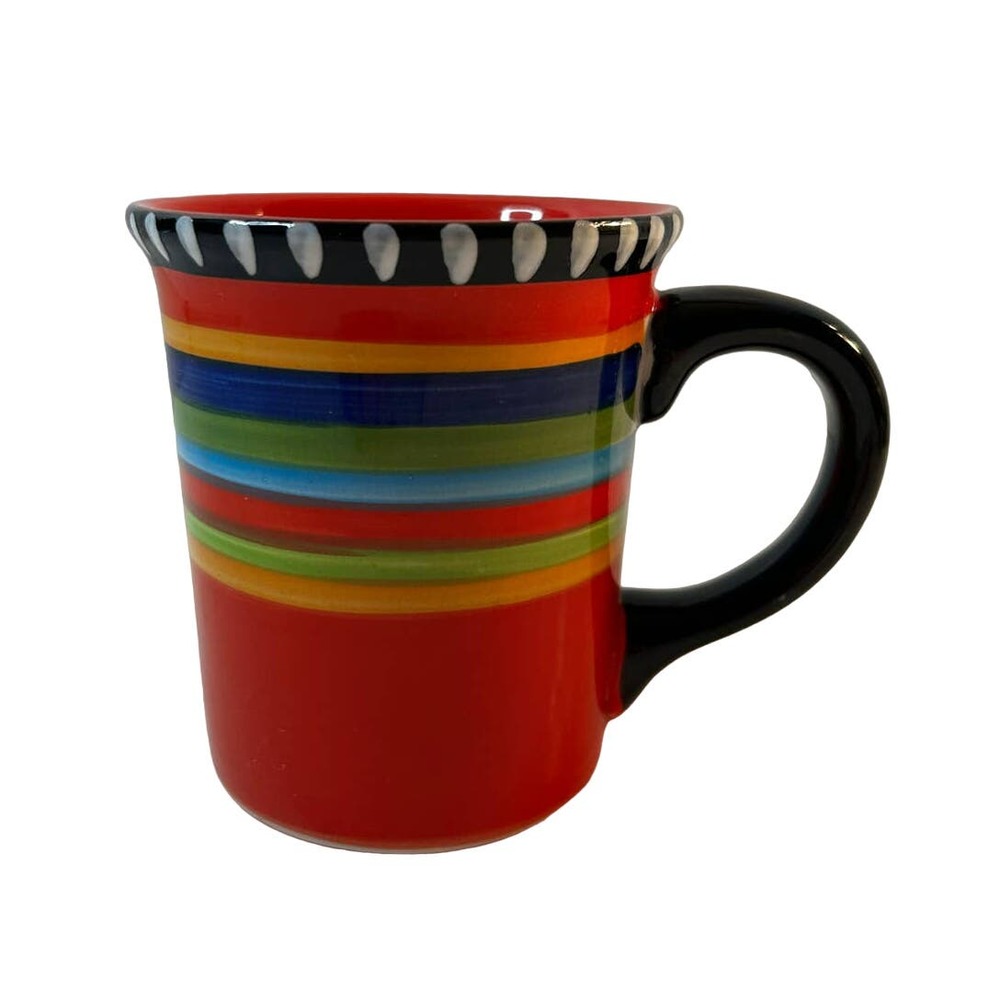Gibson Elite Pueblo Springs Hand Painted Multi Colored Mug 16 fl oz **Retired**